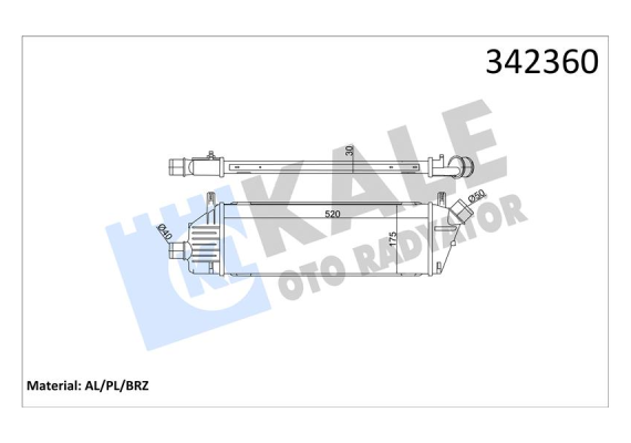 TURBO RADYATÖRÜ INTERCOOLER NISSAN NISSAN MICRA III AL-PL-BRZ