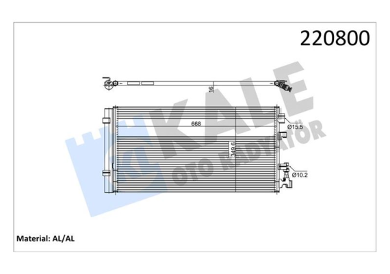 KLİMA KONDANSER RADYATÖRÜ RENAULT FLUENCE 09 MEGANE III 09 1.5dCi 1.6 1.6dCi 348x685x16