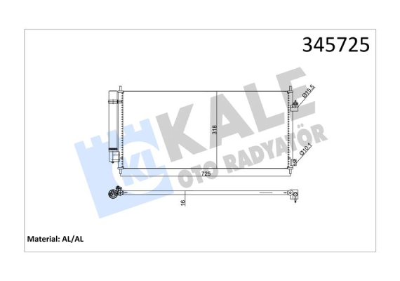 KLİMA KONDENSERİ HONDA JAZZ 1.2-1.3 08 AL/AL