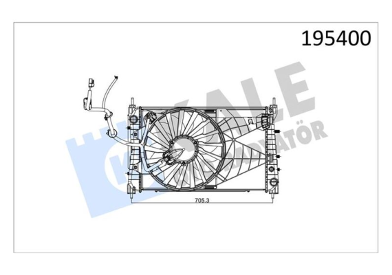 RADYATÖR FAN DAVLUMBAZ KONDENSER TURBO RAD. MODÜL LINEA 1.3 JTD KLİMALI 1 SIRA ALB SİSTEM