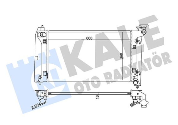 RADYATÖR AVENSIS-COROLLA AL/PL/BRZ 600x436x16
