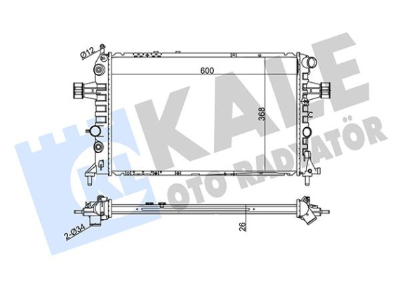 RADYATÖR ASTRA G-ZAFIRA A AL/PL/BRZ 600x368x40