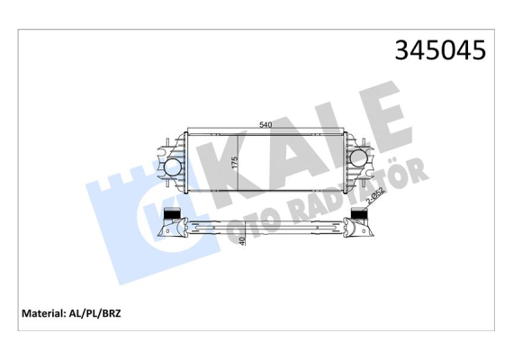 TURBO RADYATÖRÜ INTERCOOLER TRAFIC II-VIVARO 01 1.9DT AL/PL/BRZ