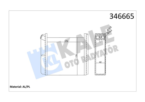 KALORİFER RADYATÖRÜ ASTRA F-CALIBRA A-VECTRA A 175x195x40