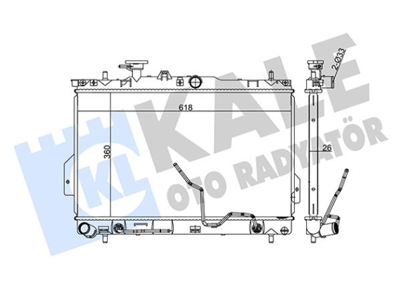 RADYATÖR HYUNDAI MATRIX AL/PL/BRZ 360x618x26