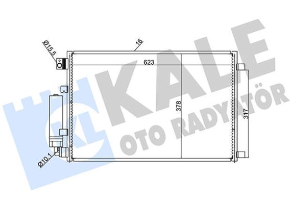 KLİMA KONDENSERİ QASHQAI 2.0 07 MR20DE Aliminyum AL/AL 622x378x16