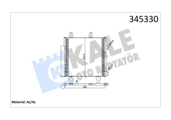 KLİMA KONDENSERİ KURUTUCU İLE P108-C1 II-TOYOTA AYGO 1.0 VTİ-1.2 VTİ 14 MEK AL/AL
