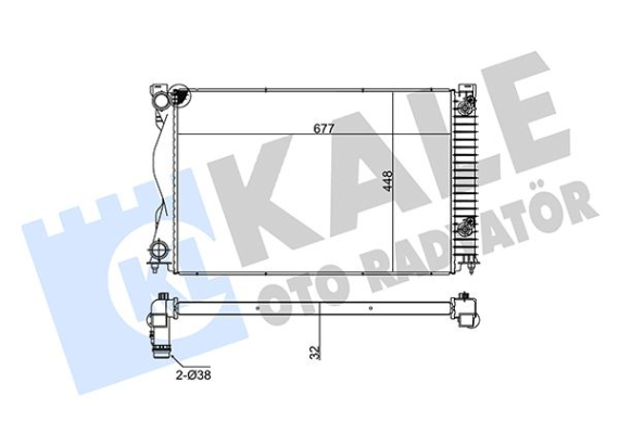 RADYATÖR AUDI A6 2.0TFSI-2.0TDI 05-11 OTOMATİK 677X448X32 AL-PL-BRZ