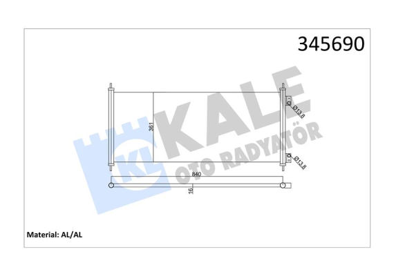 KLIMA RADYATORU KONDANSER TRANSIT V184 2.0TDCI 2.4 TDCI 00 06