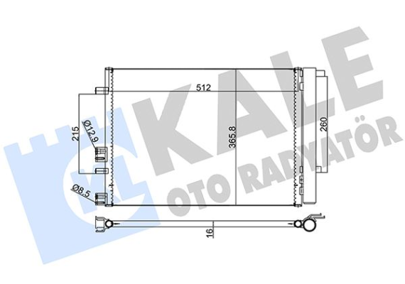 KLİMA KONDENSERİ HYUNDAI İ20 AL/AL 359x328x16