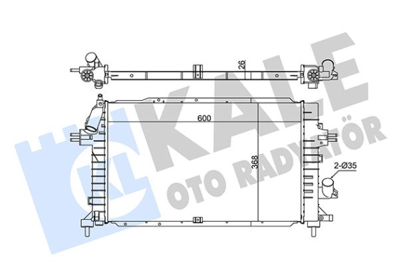 RADYATÖR ASTRA H 1.3-1.7-1.9 CDTİ 04 ZAFIRA 1.7-1.9 CDTI 05 AC KLİMASIZ-KLİMALI MEK 599x368x26