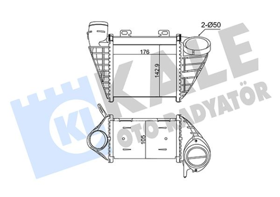 İNTERCOOLER VOLKSWAGEN GOLF III-GOLF IV-VENTO 1.9 TDI 93 97
