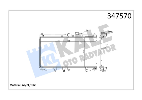 RADYATÖR AL/PL/BRZ ACCORD IV-ROVER ROVER 600 MT