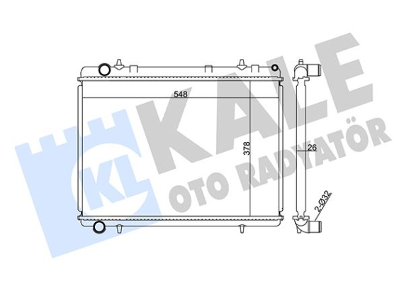 SU RADYATÖRÜ PEUGEOT 307-CITROEN C4 1.6HDI 2.0 16V 04 MT AC NAC BRAZING 378x548x26