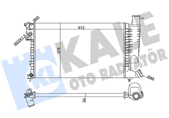 RADYATÖR AL/MKNK XSARA 1.4-1.6-1.8-2.0 98 00-ZX92 -PEUGEOT 306 1.4-1.6-1.8 97 98