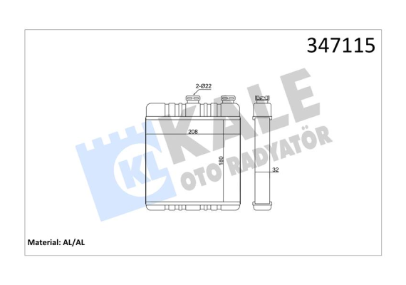 KALORİFER RADYATÖRÜ ASTRA G-ZAFIRA 206x180x32