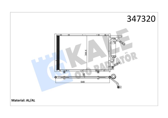 KLIMA RADYATORU KOMPLE B-MAX 12 1.4-1.6 TI TOURNEO COURIER C4A 14 1.5-1.6 TDCI FIESTA VI 08 14 1.25-1.4-1.6 TI