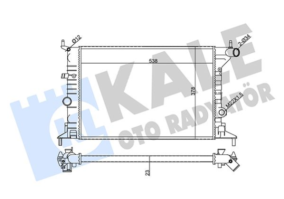 SU RADYATÖRÜ OPEL VECTRA B 1.6-1.8-2.0 16V 95 03 AT MEKANİK 24MM