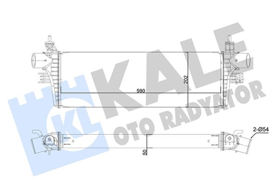 INTERCOOLER TOYOTA HILUX 2.4D 16 BRAZING 590X202X50 TURBO RADYATÖRÜ