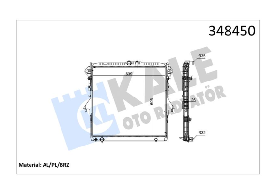 MOTOR RADYATORU FORD RANGER 3.2 TDCI 11 MT KALINLIK 26 mm
