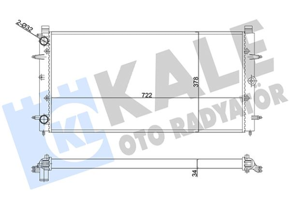 SU RADYATÖRÜ VW TRANSPORTER IV 1.8 1.9D-TD 2.4 2.5TDI 92-03 MT AC NAC MEKANİK 722x378x32 701121253K-701121253M