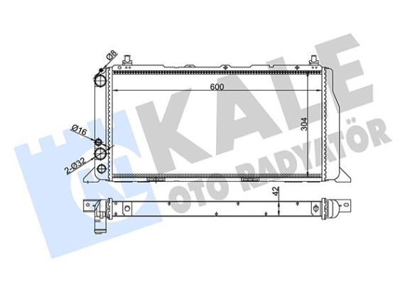 RADYATÖR AUDI 80/90-COUPE 600x304x42 AL/PL