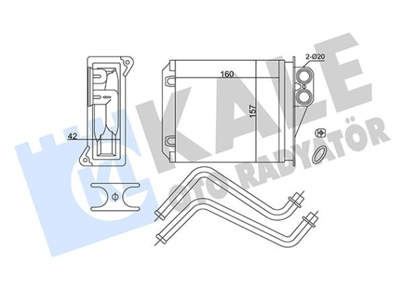 KALORIFER RADYATORU ARKA MERCEDES SPRINTER B906 06 . VW CRAFTER 30-35-50 06