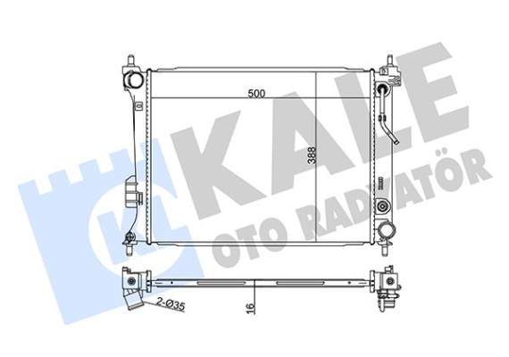RADYATÖR HYUNDAI İ20 AL/PL/BRZ 500x388x16