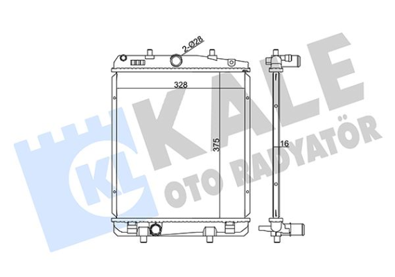 x RADYATÖR P107-C1 DV4TD 1.4HDI 8V-TOYOTA AYGO D4D MEKANİK 375x328x16 AL-PL-BRZ