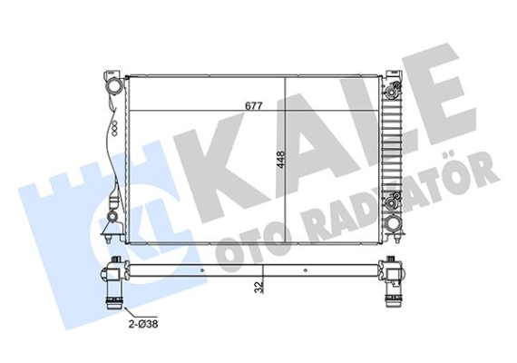 RADYATÖR AUDI A6 2.8FSI-3.0TFSI-3.2FSI-3.1FSI 05-11 OTOMATİK 677X448X32 AL-PL-BRZ
