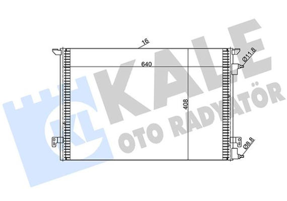 KLİMA RADYATÖRÜ KONDENSERİ VECTRA C-SIGNUM 04 09 1.9 CDTI Z19DTL-DT-DTH AL/AL 640x408x16 FIAT CROMA
