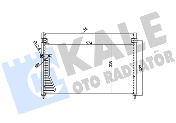 KLİMA KONDENSERİ MAZDA 626 V AL-AL 570X358X18