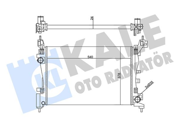SU RADYATÖRÜ FIAT PUNTO-FIORINO-QUBO 1.2 1.4 1.4 16V 05 MT AC NAC MEKANİK 540x378x24