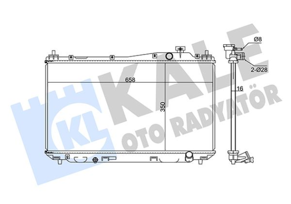 RADYATÖR CIVIC VII MEKANİK AL/PL/BRZ 350x658x16