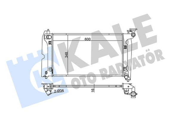 RADYATÖR AVENSIS-COROLLA 1.4-1.6 VVTİ AL/PL/BRZ 600x348x16