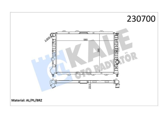 RADYATÖR KLİMALI ALFA 156 1.9JTD 97-05 2.4 JTD 97-05 SW 156 1.9JTD 97-06 2.4 JTD 97-06