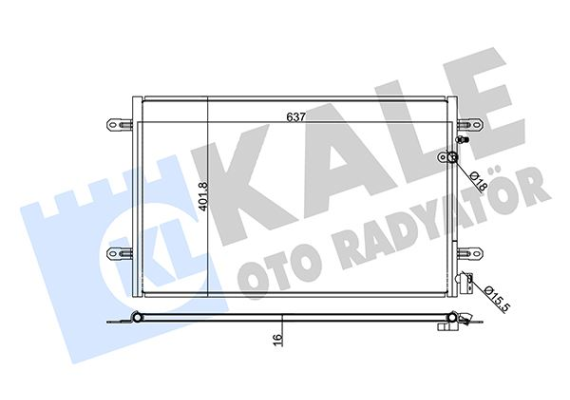 KLİMA KONDENSERİ A6 2.7TDI 3.0TDI 4.2FSI 3.1FSI 2.0TFSI 2.8TFSI 05-11 640X407X16 AL-AL