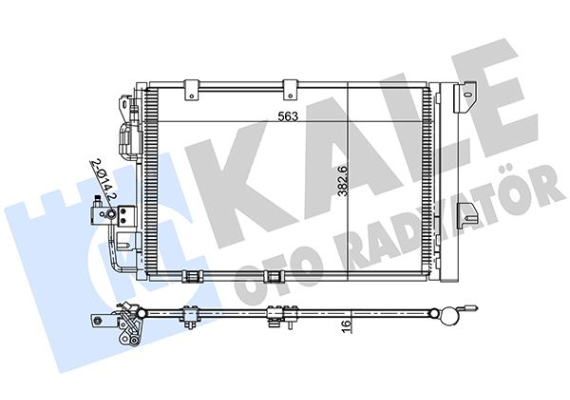 KLİMA RADYATÖRÜ KONDENSERİ ASTRA G-ZAFIRA 1.2 16V-1.4 16V-1.6 16V-1.8-2.0 16V AL/AL 573x383x16