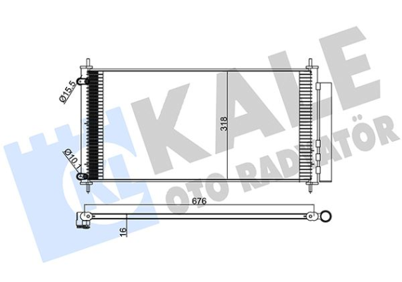 KLİMA KONDENSERİ AURIS 2.0D-2.2D 07-12 -VERSO 1.6D4D-2.0D4D-2.2D4D-2.2D-CAT 09 AL/AL 695x333x16 MEKANİK