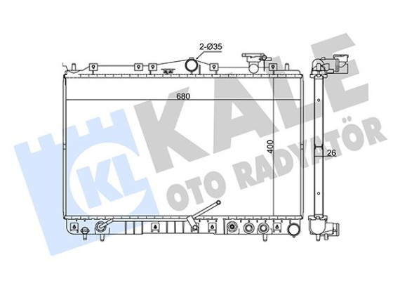RADYATÖR HYUNDAI SONATA III AL/PL/BRZ 400x680x26