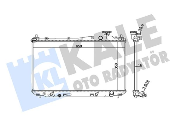 RADYATÖR CIVIC VII OTOMATİK AL/PL/BRZ 350x658x16