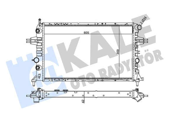 RADYATÖR ASTRA G F07. F08. F35. F48. F69 2.0 16V; 2.2 16V; 2.0Dİ; ZAFIRA F75 1.8 16V; 2.0; 2.2