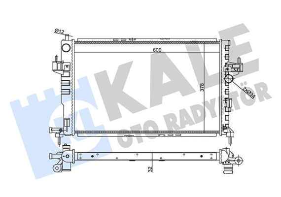 SU RADYATÖR CORSA C-COMBO C 1.7 Y17DT-Y17DTL AC KLİMASIZ MEK 540x375x26