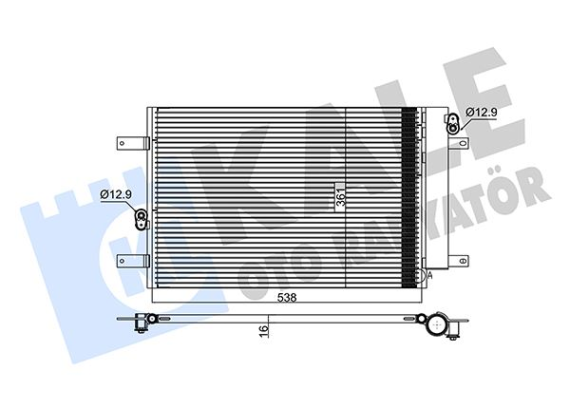 KLİMA KONDENSERİ FORD GALAXY-SEAT ALHAMBRA-VW SHARAN AL/AL 538x361x16