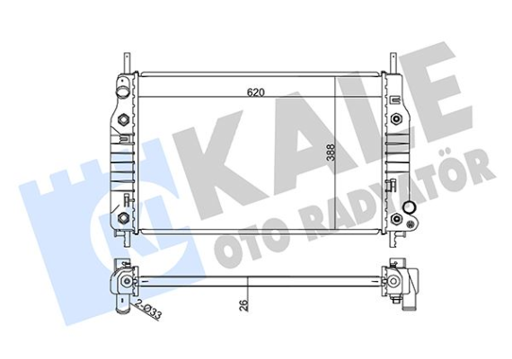 MOTOR SU RADYATORU MONDE I- II 1.6 16 V 1.8 16V / 2.0 16V 92 00 OTOM. 620 388 26