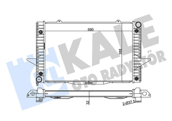 RADYATÖR TURBOLU VOLVO C70 I V70 I 1998-2005 S70 97-00 XC70 97-02 850 93-97 590-388-32