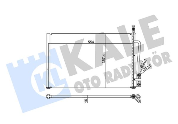 KLIMA RADYATORU KONDANSER FIESTA FUSION 1.25 1.4 1.6 1.4TDCI 02 08 MAZDA 2 125 1.4