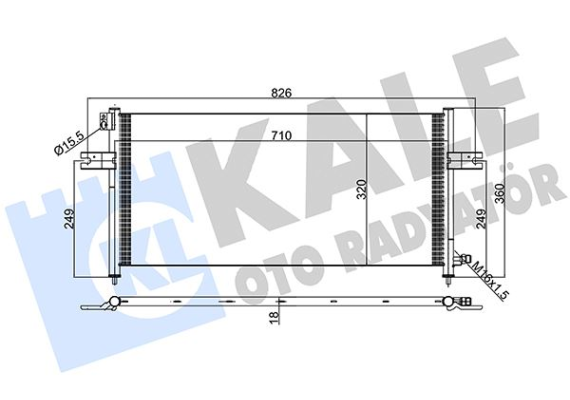 KLİMA KONDENSERİ NISSAN PICKUP 2.4i-2.5D 98 AL/AL 710x328x20