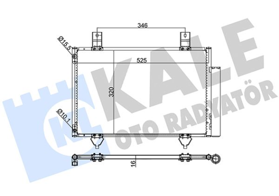 KLİMA KONDENSERİ SUZUKI SWIFT III-IV AL/AL 542x342x16