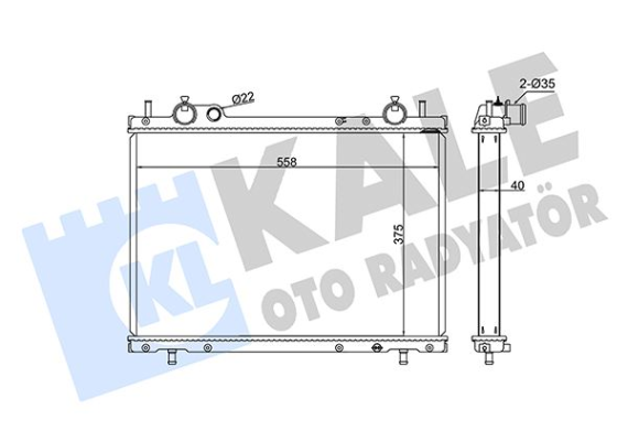 RADYATÖR BRAVA-BRAVO-MAREA 1.9 558x375x40 AL-PL-BRZ